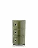 Kartell Componibili, Conteneur 3 éléments, Vert, Base ronde