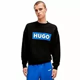 HUGO Hommes Niero Sweat en Molleton avec Logo imprimé