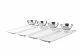 Umbra 461055-670 Starter Plateau Individuel Blanc/Nickel 20,01 x 15,24 x 9,01 cm