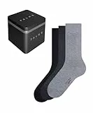 FALKE Happy Box Uni Multipack M So coton unies lot de 3 paires, Chaussettes Homme, Multicolore Black Grey Mix 0010, 43-46