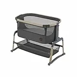 Maxi-Cosi Iora Air Berceau Cododo, Maille Omniprésente, 0-6 Mois (9 kg), Lit Cododo Bebe, Mode Balancelle, 4 Inclinaisons/5 Hauteurs, Système Coulissant, Facile à Transporter, 2 Roues, Beyond Graphite