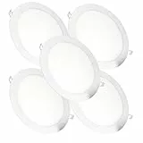 Jandei - LED SPOT encastrer rond 18W = 120W 3000K/4200K/6000K blanc Ø224x13 /tr 205mm 220V 1440lum, [Classe énergétique A+] (4200K) lot de 5