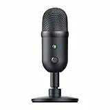 Razer Seiren V2 X Microphone à condensateur USB pour Streaming et Jeux sur PC : micros supercardioïde – limiteur numérique intégré – Surveillance du Micro et contrôle du Gain – Amortisseur intégré