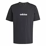 adidas Homme Essentials Linear Single Jersey Tee, Black/White, L