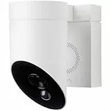 somfy 1875325 - Outdoor Camera 2 Blanche, Caméras avec détection de Mouvement Intelligente, Sirène intégrée de 110 DB, Branchement Possible sur Un luminaire existant, Images Full HD 1080p
