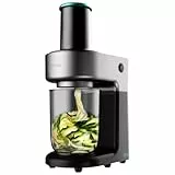 Cecotec Spiraleur SpiralChef 400. 80 W, 4 Lames en Acier Inoxydable de différentes tailles, Récipient de 1 L, Large Goulotte d’Insertion, Pièces Amovibles et Compatibles Lave-Vaisselle
