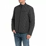 Replay Veste matelassée mi-saison sans capuche pour homme, noir 098 (noir), M