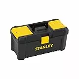 Stanley STST1-75517 Boite À Outils avec 2 Organiseurs Sur Le Couvercle - Plateau Porte-Outils - Charnières Plastique - Larges Attaches métalliques - Cadenassable - Dimensions : 32 x 18,8 x 13,2 Multicolore