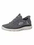 Skechers Homme Summits Key Pace Baskets, Charcoal Mesh/Black Trim, 43 EU
