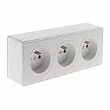 Zenitech - Prise triple 16A en saillie - Blanc - Vulco