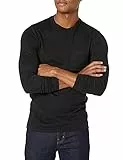 Amazon Essentials T-Shirt à Manches Longues Coupe Ajustée Homme, Noir, M