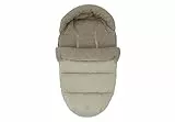 Jollein Chancelière Olive Green - Pour poussette et poussette - Pour ceinture 3 points et 5 points - Sac à pieds rembourré Teddy - Imperméable - Vert olive