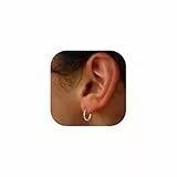 ChicSilver Petit Anneau d'Oreille 15 MM Boucles d'Oreilles Petite Créoles en Argent 925 Femme Huggie Piercing Bijou Cadeau Femmes Fille