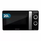 Cecotec Micro-ondes ProClean 3050. Capacité de 20 L, Revêtement Ready2Clean, 700 W de Puissance, 6 Niveaux de Fonctionnement, Minuterie 30 minutes, Mode Décongeler, Finition Noir et Argenté.