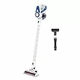 Polti Forzaspira Slim SR90B, Balai Electrique Rechargeable sans Fil, 2 Fonctions Aspiration et Ramassage des Déchets, Technologie Cyclonique, Autonomie 40 Min, Stationnement Vertical, Blanc et Bleu