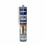 Bostik S590 – Mastic d'Étanchéité Bâtiment 4 en 1 – Intérieur et Extérieur – Joints De Calfeutrement, Dilatation, Façade Et Vitrage – Couleur : Blanc – Cartouche 300 ml