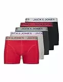 JACK & JONES 5 Pack Jacjadon Solid Trunks Lot de 5 Boxers, Bleu Marine, Hommes