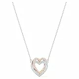 Swarovski Collier Swarovski Infinity, Cœur, Blanc, Finition mix de métal