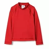 Amazon Essentials T-Shirt Rashguard à Manches Longues Garçon, Rouge Coquelicot Vif, 5 Ans