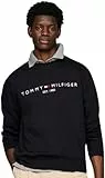 Tommy Hilfiger Sweat Homme Tommy Logo sans Capuche, Bleu (Desert Sky), M