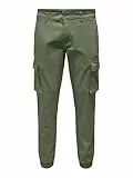 ONLY & SONS Onscam Stage Cargo Cuff Life 6687 Noos, Vert Lichen, 28W / 34L Hommes