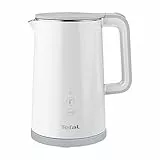 Tefal KO6931 Sense Bouilloire 1,5 l, affichage numérique, 5 niveaux de température, socle à 360°, indicateur de niveau d'eau, filtre anti-calcaire amovible, fonction maintien au chaud 30 minutes, 1800
