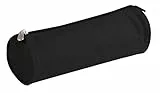 Clairefontaine 8113C - Grande Trousse Scolaire Ronde Basic Ø7x22 cm, Noir