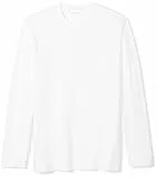 Amazon Essentials T-Shirt à Manches Longues Coupe Régulière Homme, Blanc, L