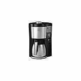 Melitta Cafetière à Filtre Look Therm Perfection Noir/Inox, avec Verseuse Isotherme, Réservoir d'eau amovible et programme de détartrage, Capacité 10-15 tasses, modèle 1025-16