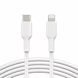 Belkin Câble USB-C vers Lightning (câble de recharge rapide pour iPhone 13, 13 Pro, 13 Pro Max, 13 mini et modèles antérieurs ; câble Boost Charge USB-C certifié MFi ; blanc, 1 m)