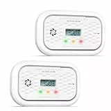 Andyssey ZA326 H01 Détecteur de Monoxyde de Carbone (CO) avec Batterie de 10 Ans | Détecteur Portable avec Écran LCD | Certifié en 50291, Alarme 85 DB, 2 Pièce