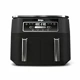Ninja Foodi Dual Zone Air Fryer numérique, 2 tiroirs, 7,6L, 4-en-1, sans huile, Friture à air, Max Crisp, Rôtissage, Réchauffage, Antiadhésif, paniers et plaques lavables au lave-vaisselle, AF200EU