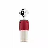 Alessi M AAM23 Alessandro R -Tire-Bouchon Design Zamak Chromé et Résine Thermoplastique Rouge