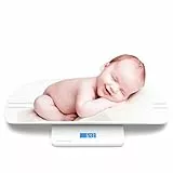 UNICHERRY Pèse-Bébé, balance bebe multifonctionnel avec plateau amovible, Pèse-Bébé numérique avec fonctions de tare et de maintien, Mesure avec précision bébé,animal de compagnie et adulte(Max:100kg)