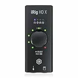 Interface audio de guitare iRig HD X pour iPhone, iPad, Mac, iOS et PC avec câbles USB-C, Lightning et USB et enregistrement de musique 24 bits 96 kHz