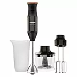 Taurus – Mixeur plongeant BAPI Rocket Complet 1200W,20 vitesses + Turbo,Lames inox,Turbo Rotation System,Soft-Touch,Kit d’accessoires complet,Compatible lave-vaisselle