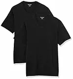 Amazon Essentials T-Shirts Col en v à Manches Courtes Homme, Lot de 2, Noir, 3XL Grande taille