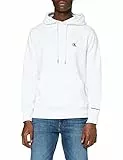 Calvin Klein Sweat-Shirt Homme CK Essential avec Capuche, Blanc (Bright White), L