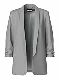 PIECES Pcbosella Blazer 3/4 Noos, Gris Clair chiné, M Femme