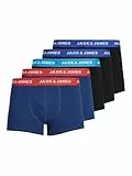 JACK & JONES JacLee Trunks 5 Pack Boxer, Bleu (Surft The Web/Estate Blue/Blue Jewel), X-Large (Lot de 5) Homme