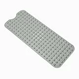 Amazon Basics Tapis de bain antidérapant avec ventouses pour baignoire et douche, 40' x 16', gris