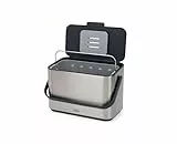 Joseph Joseph Collect Poubelle à Compost 4 litres, Bac de Déchets Alimentaires, avec Couvercle et Poignée et Rangement pour Sacs Poubelle, Seau Amovible, Filtre Anti-Odeurs et 3 Sacs Inclus