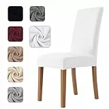 Housse de Chaise 4 pièces in Velours Extensible,Housse Chaise Salle à Manger Universel Cuisine Salon Extrêmement Doux Confortable