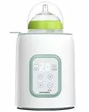 Chauffe Biberon 8 en 1 GROWNSY Chauffe-Biberon Électrique Rapide - Garde au chaud les aliments pour bébé et le dégivrage - Sans BPA - Chauffe Lait Maternel/Infantile avec écran LCD (Vert)