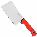 YOUSUNLONG Hachoir à viande - Hachoir à os 180mm - Acier au molybdène à haute teneur en carbone - Spécialisé pour les abattoirs - Manche en Santoprène
