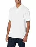 Amazon Essentials Polo en Coton Piqué à Coupe Classique (Grandes Tailles Disponibles) Homme, Blanc, M