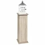 FMD Möbel 641-002 Essex 2 Console Déco avec Porte/Étagère Bois Chêne 30 x 30 x 58 cm