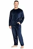 CityComfort Ensembles de Pyjama Homme Super Doux en Polaire 2 Pièces - Cadeau Homme (Marine, M)