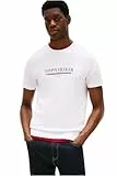 Tommy Hilfiger T-Shirt Manches Courtes Homme Brand Love Tee en Coton, Blanc (White), M