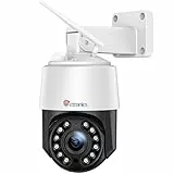 Ctronics 4K 8MP 5X Zoom Optique Caméra Surveillance WiFi Extérieure, Caméra IP WiFi 2,4/5 GHz Détection Humain/Véhicule/Animaux Suivi Auto Vision Nocturne Couleur 50m Audio Bidirectionnel Métal/Cloud